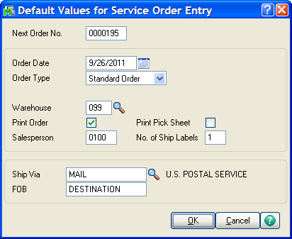 ServiceOrderEntryDefaults