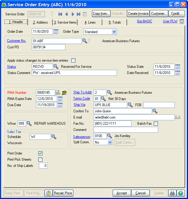 ServiceOrderHeader