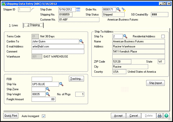 shippingdataentry