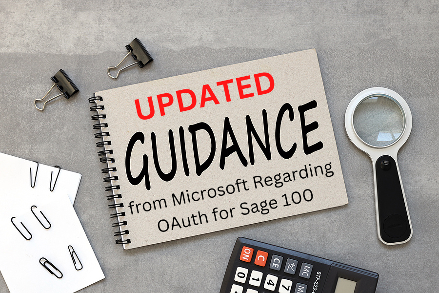 Updated Guidance from Microsoft Regarding OAuth for Sage 100