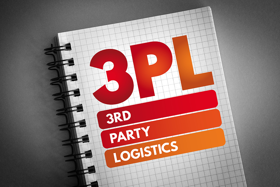3PL - third Party Logistics acronym, business concept background