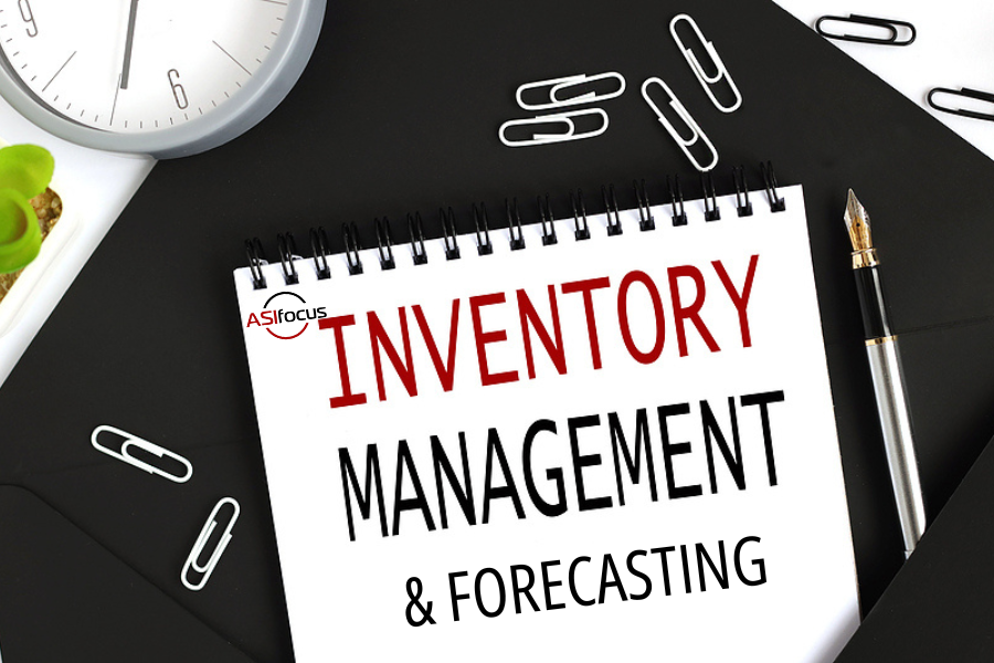 Inventory Management and Forecasting on notebook on desk