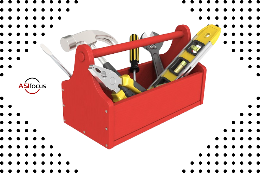 red toolbox full of tools - job cost accounting for construction