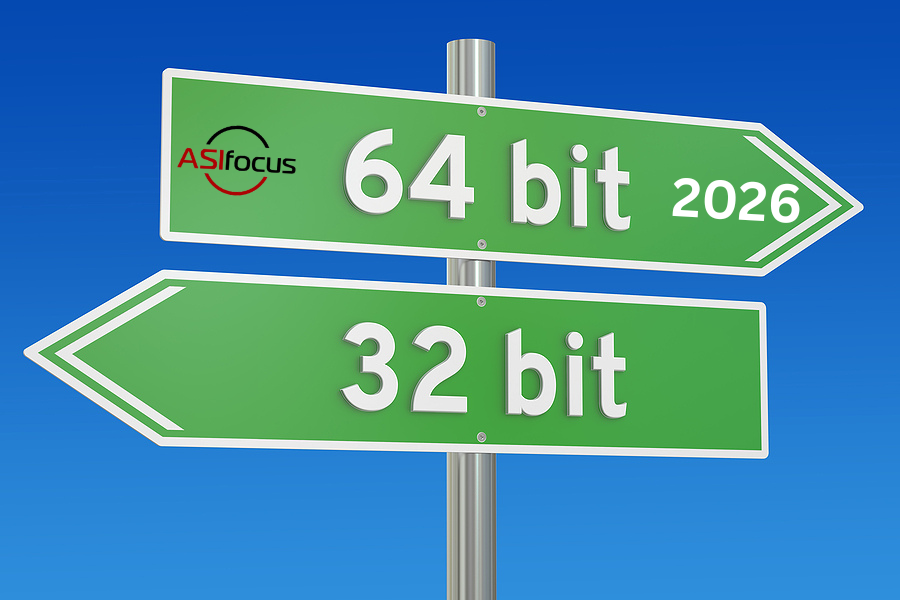 32-Bit sign pointing backwards and 64-bit sign pointing forward for Sage 100 2026