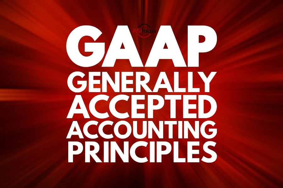 GAAP, generally accepted accounting principles on red and black starburst background